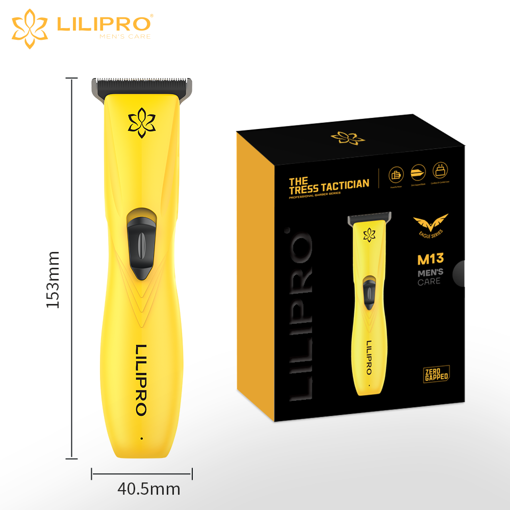 Trimmer Profesional Inalámbrico para Barberos con Hoja T de Precisión, Motor 6.500 RPM y Batería de 1.500 mAh • LILIPRO M13