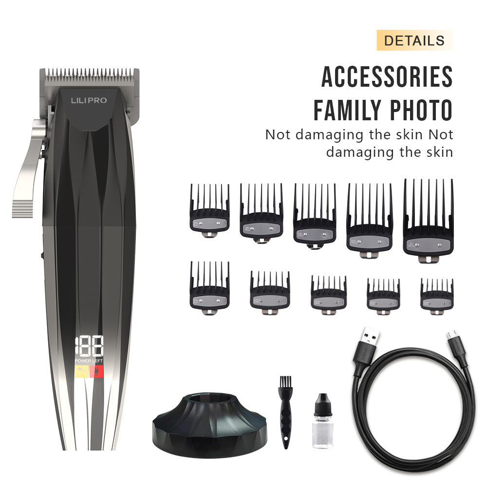 Máquina de Cortar Cabello Profesional con Pantalla LCD, Cuchillas Ajustables y Motor Silencioso • LILIPRO L27