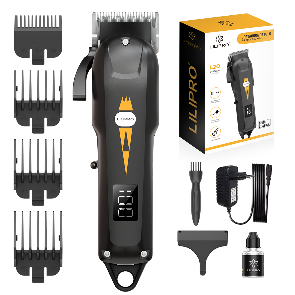 Máquina de Cortar Cabello Profesional Estilo Clásico con Hoja R-Shape Antipellizco y Protección para la Piel • LILIPRO L20