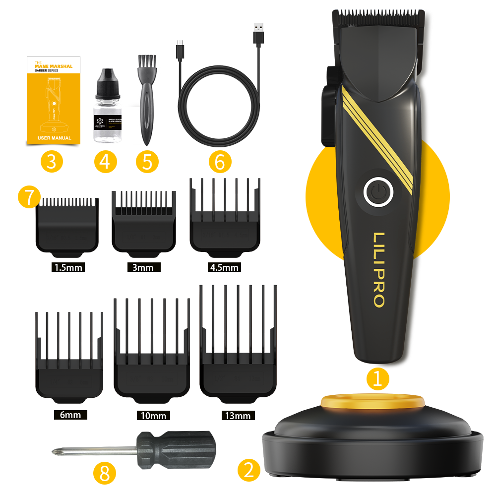 Máquina de Cortar Cabello Profesional Inalámbrica para Barberos con Hoja DLC y Motor 8.000 RPM • LILIPRO L4