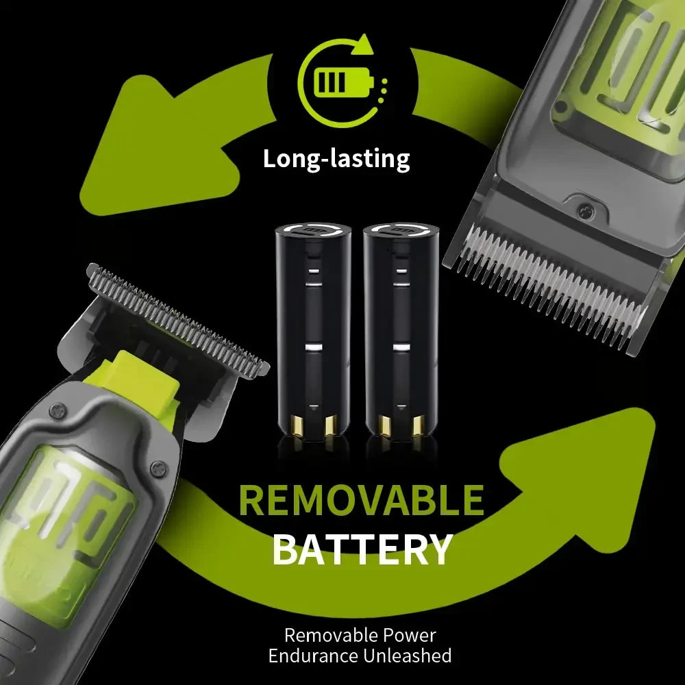 Máquina de Cortar Cabello Profesional con Batería Extraíble, Hoja DLC y Motor 6.800 RPM • LILIPRO L52