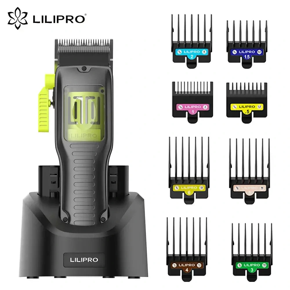 Máquina de Cortar Cabello Profesional con Batería Extraíble, Hoja DLC y Motor 6.800 RPM • LILIPRO L52